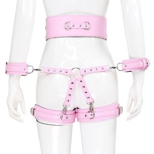 woman s body harness toptan satış-Kadın Külot Sutyen Vücut Askıları Gotik Deri Garters Ayarlanabilir Kemer Seti Kadın Koşum Jartiyer Sexy Lingerie Kemerler