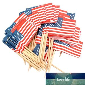100 American Flag Toothpicks Party Cupcake Decoration Sandwich Mini Food Picks