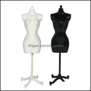 ingrosso mannequin delle bambole-Mannequin Jewelry Packaging Display Black White Femmina per bambola mostro BJD Vestiti DA TE Regalo di compleanno Q2 Consegna di goccia