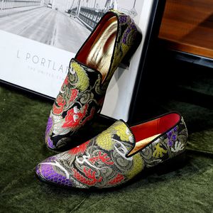 Wholesale chinese leather shoes for sale - Group buy 464748 Size Fashion Trendy Shoes Chinese Style Pointed Mens Leather Shoes Embroidery Pumps Generation Hair