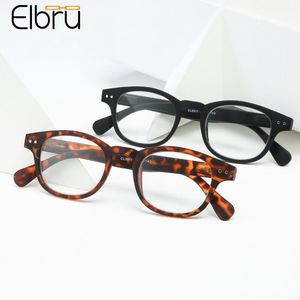 Elbru Classic Fashion Round Reading Glasses Clear Lens Presbyopic Glasögon Spectacle Kvinnor och män med till Solglasögon