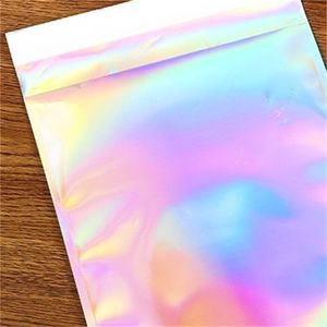 50pcs Laser Self Sealing Plastic Envelopes Mailing Storage Bags Holographic Gift Jewelry Poly Adhesive Courier Packaging Bags1 R2