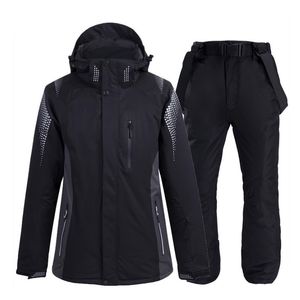 Wholesale womens snow suit for sale - Group buy New Ski Suit Men Women Winter Windproof Waterproof Warm Thickened Snowboard Suit Jacket And Pants Snow Sports Alpine Ski Set