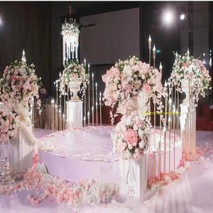 Party Decoration cm Tallest Style Wedding Stage Walkway Stand Decorative Led Pillar Light For Weddings TB3268