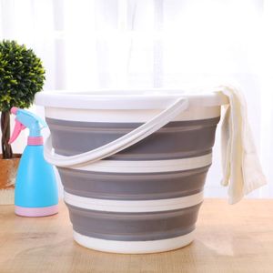 Folding Bucket Silicone Large Capicity Washable Camping Car Fishing Water Kitchen Barrel Storage Container Buckets