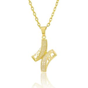 verkaufen reines gold großhandel-Anhänger Halsketten Verkaufen Modeschmuck Charms Pure Gold Color Anhänger X Form Tattoo Choker Hochzeitsdekoration YHDN143