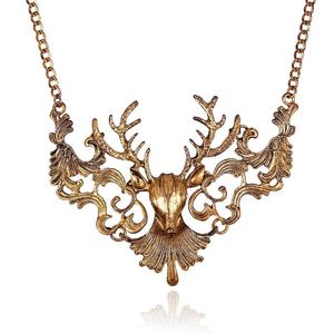 mücevher fiyatları toptan satış-Kolye Kolye Anlaşma Moda Vintage Antik Elk Geyik Maix Yaka Kadın Bildirimi Takı Collier Femme Noel Hediyesi