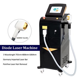 Profesjonalna Dioda Dioda Laserowa Maszyna do usuwania włosów długość fali nm nm nm Trio Lazer Aleksandryte Usuń włosy Sopranowe sprzęt