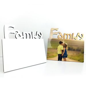 Wholesale Blank Sublimation Frames Wooden Thermal Transfer Phase Plate MOM DAD Family Frame Mothers Day Festival Personalized Gift w-00750