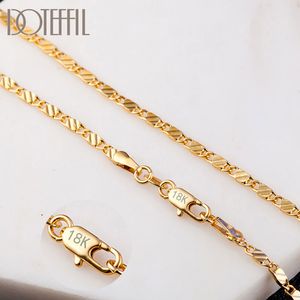 Halsband pendants doteffil sterling silver tum mm guld charm kedja halsband för kvinnor man bröllop mode smycken