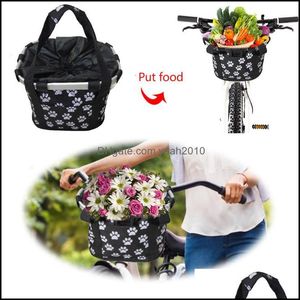 Cat Supplies Home Gardencat Carriers Crates Houses Pet Bicycle Shop Basket Removable Handlebar Bike Portable Folding Small Dog Carrier Cyc