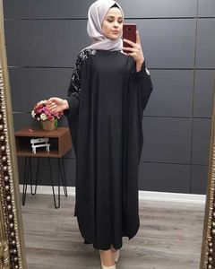 ingrosso più le donne di veste di kimono di dimensioni-Plus Size Abbigliamento Islamico Abito musulmano Donne Donne Dubai Turco lungo Robe Kimono Sequin Stile etnico Stile etnico Abiti selvatici Abiti selvatici Y0706