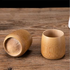 Home sake cup hotel restaurant bamboo tea cups hand polished round Drinkware bamboo cupZC277