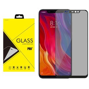 Wholesale anti mi resale online - Anti spy Privacy Full Cover Tempered Glass Protector Silk Printed FORXIAOMI X Redmi A C K30 Pro K20 IN RETAIL PACKAGE