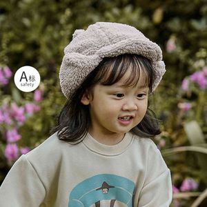 Boll kepsar wilberu baby hatt höst baby imitation lamm ull nyfödda barn hatt pojkar och flickor vinter stil