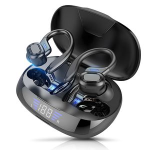 Bluetooth earphones TWS Bluetooth true wireless earbuds with earhook LED Charging case microphone Sport headphones mah