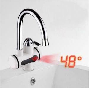 Elektrisk värmekran Instant sink kranar varmvattenberedare med LCD temperaturdisplay för hem Badrum Kök V2