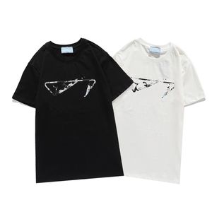 çift ​​gömlek trendi toptan satış-Erkekler Için Erkek T Gömlek Pamuk Tişörtleri Yuvarlak Boyun Çift Konu İlkbahar Yaz ss Mektubu Yüksek Sokak Gevşek Eğilim Kısa Kollu Erkek Giyim W31
