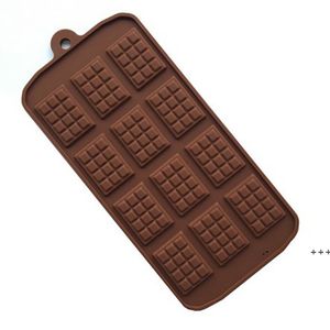 DIY Chokladkakor Bakning Mögel Rektangel Silikagelkaka Mögel Bakverk Bakeware Ice Cube Moulds Kök Matsal Tillbehör EWF11043
