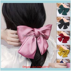 Wholesale big head bands resale online - Headbands Jewelry Jewelrywild Big Large Fashion Satin Women Band Trendy Girls Hairpin Casual Clip Cute Ribbon Bow Ladies Hair Aessories Drop