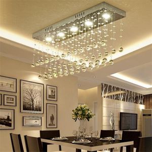 Wholesale rectangle light fixture crystals resale online - Ceiling Lights Factory Nordic Crystal Rectangle Lamp Creative Led Light For Living Room Lustres Lighting Fixture Plafonnier