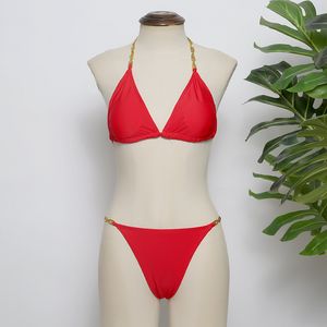 kırmızı siyah seksi bikini toptan satış-Mayo Bikini Set Kadın Tek Parça Siyah Kırmızı İki Parçalı Mayo Mayo Seksi