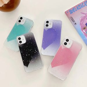 Luxury Bling Glitter Star Half Heart Love Cases For Iphone Pro MAX XS X Soft TPU Fashion Sparkle Foil Shell Flake Sequin Mobile Phone Back Cover Girls Skin
