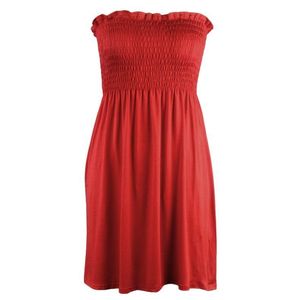 Klänningar röd a line strapless tank klänning s m code ballgown sexig långärmad sommar över knä mini kvinnor avslappnad