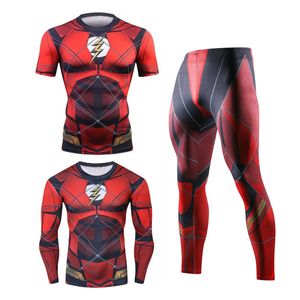 Wholesale sports men running clothes resale online - Men s D Compression Sportswear Suits Gym Tights Training Clothes Workout Jogging Sports Set Running Rashguard MMA Tracksuit Men