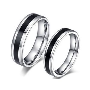 Mäns Tungsten Bröllopsband Ringar Tunn Black Line Engagement Ring Male Smycken mm bred