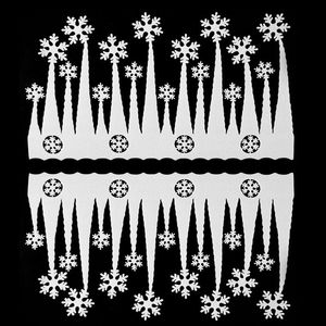 Party Decoration stks DIY White Snow Flake Christmas Ornament Ice Cone Snowflake Strip Store Home Navidad Venster