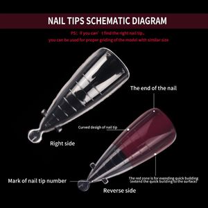 Valse nagels Transparante tip Volledige dekking Quick Gel Construction Fake Finger Nail Extension Mold UV Generator Tool