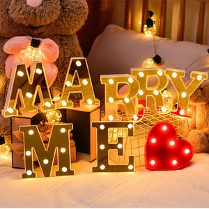 Wholesale led number sign resale online - Novelty Items D Alphabet Letter LED Lights Marquee Sign Number Lamp Decoration Night Light For Party Bedroom Wedding Birthday Christmas Dec