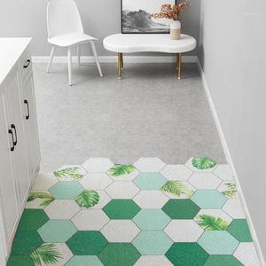 flooring america toptan satış-Yastık Dekoratif Yastık PVC Kapı Mat Halı Avrupa Amerika Tarzı Baskılı Desen Zemin Paspas Oturma Odası Yatak Odası Koridor Girişi Ev
