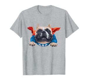 super hero shirts großhandel-Super Hero French Bulldogge Geschenk für Hundewanderer Trainer Fan T Shirt