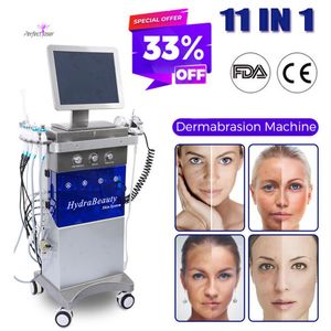 11 in H2O Facial Machine Aqua Face Clean Microdermabrasion Professionele Oxygen Facial Equipment Crystal Diamond Water Peeling