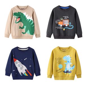 Wholesale cartoon long neck dinosaur for sale - Group buy Baby Boy Cute Cartoon Dinosaur Printed Sweatshirts Y Toddler Kids Spring Fall Casual Cotton Long Sleeve Crew Neck Top Clothes G0917