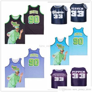 NCAA Stitched Movie Basketball Jerseys Top Quality Scottie pippen black alternate Fresh prince Jersey Mens Blue Fans Shirt Good Quality On Sale