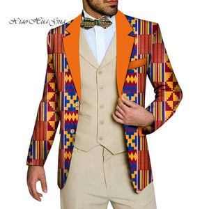 vêtements en coton dashiki achat en gros de Hommes Blazer Tops Bazin Riche Traditionnel Vêtements Africains Imprimer Tops Couvertures Blazer Coton Dashiki Vêtements africains pour hommes Wyn158 x0615