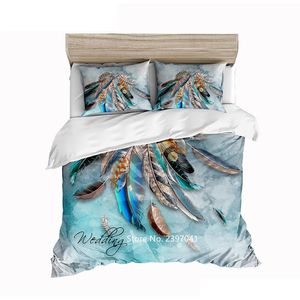 Wholesale beautiful king size bedding resale online - Bedding Sets Beautiful Colored Feather Set Adult Bedroom Decoration Pieces Pillowcase Quilt Cover Double Queen King Multi Size