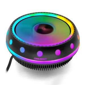 Fans Coolings UFO CPU Radiator RGB Kleur Wijzigen Ventilator PIN VDC Ondersteuning Intel Socket LGA X AMD FM2 FM1 AM3 AM4 AM2