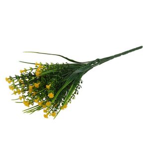 satılık küçük bitkiler toptan satış-Dekoratif Çiçekler Çelenk Büyük Satış Şube Küçük Yapay Bitkiler Çim Sahte Çiçek Plastik Okaliptüs El Düğün Masa Dekor Için Yell