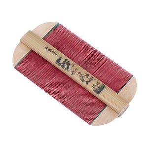 flea comb großhandel-Haarbürsten chinesische traditionelle Bambusläusenkamm handgefertigte dicht rose entfernen juckende kratzende kopfhaube floh cootie kämme