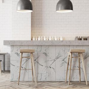 Wallpapers Greek Jazz White Marble Self adhesive Floor Tile Wall Sticker PVC Oil proof Waterproof For Home Living Room Bedroom