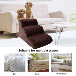 Wholesale small dog stairs resale online - Kennels Pens Small Dog Cats Pet Steps Removable Non slip Ramp Climbing Detachable Ladder Stairs Supplies Step Sofa