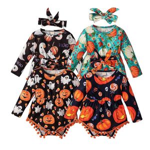Clothing Sets Kawaii Baby Bodysuit Infant Kids Boys Girls Halloween Costume Cartoon Romper Jumpsuit Headbands Outfits Rompers B3