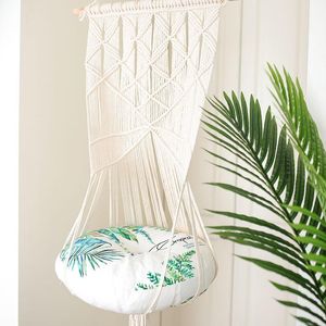 Wholesale hanging basket cat bed for sale - Group buy Cat Beds Furniture Cats Bed Ins Style Hand woven Litter Four Seasons Universal Vibrato Hanging Basket Hammock Pet Swing
