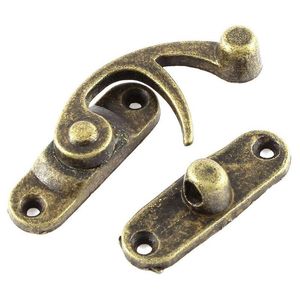ingrosso chiavistello di blocco.-Accessori per parti accessori MX29mm Box Gioielli Hasp Hook Gancio Lock Antique Brass Color