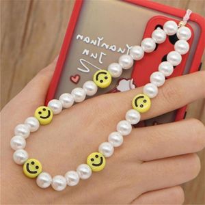 Beaded Strands Multi style Colorful Beads Chains Strap Bracelet For Women Soft Pottery Bead Mobile Phone Chain Hanging Rope Lanyard