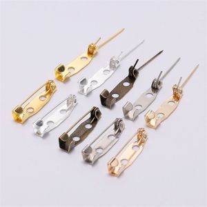 50 stks Broche Pin Clip Base voor DIY Sieraden Maken mm Silver KC Gold Bronze Broche Terug Broche Pin Bar Accessoires T2